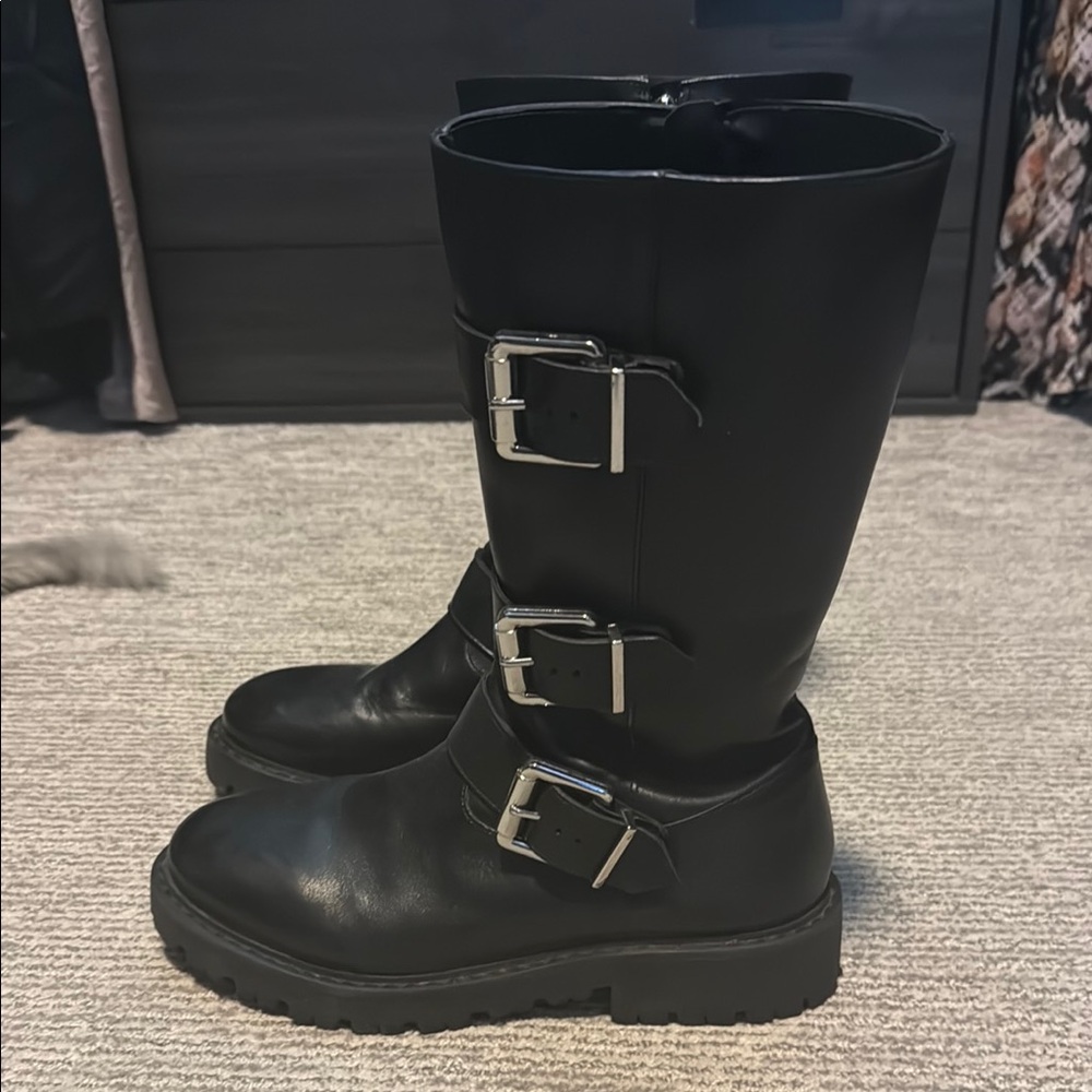 Schultz Black Combat & Moto Boots